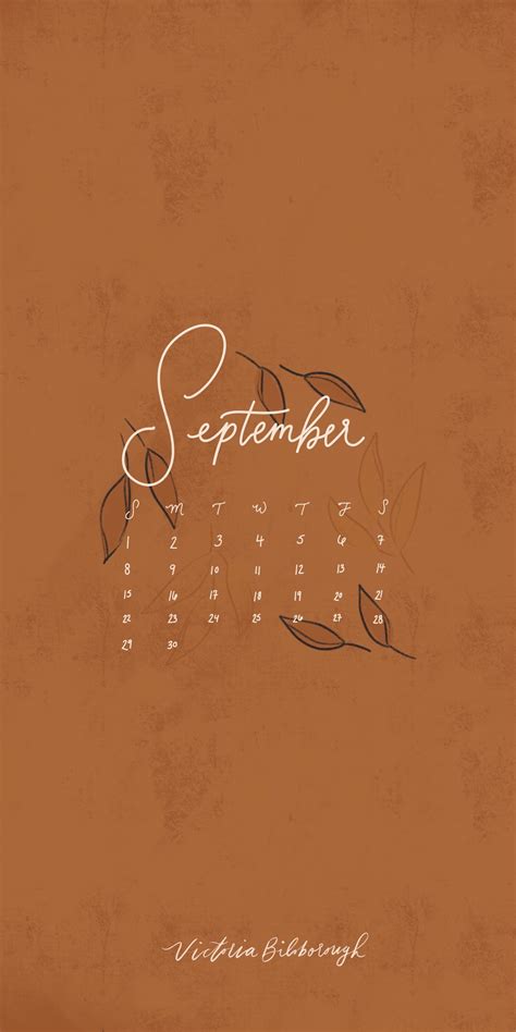 September 2019 Free Wallpapers 🍂 — Victoria Bilsborough Calendar