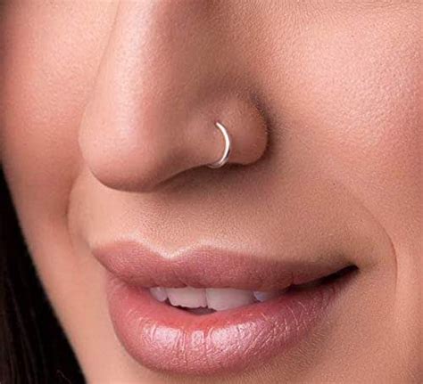 Silver Nose Ring 18 G 925 Sterling Silver Nose Rings Hoop