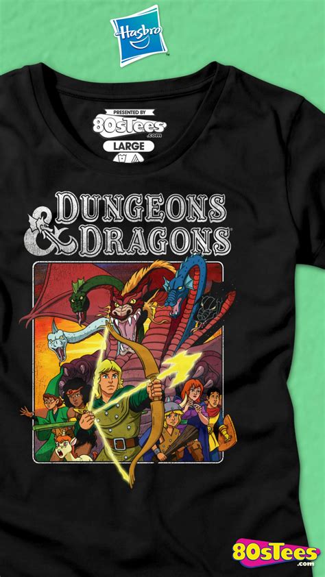 Ladies Cartoon Characters Dungeons And Dragons Shirt