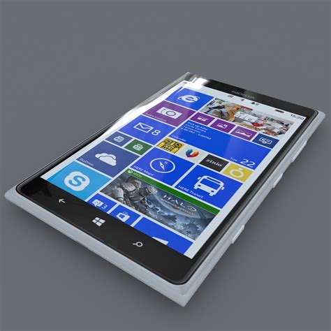 Nokia Lumia 1520 White 3d Model Flatpyramid