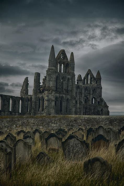 Gothic Abbey Whitby Vampire Dracula Monastery Landmark Britain