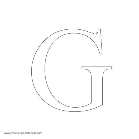 Times New Roman Alphabet Stencil G Alphabet Templates Alphabet
