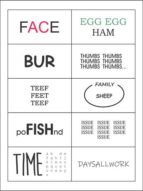 Rebus Puzzles Printable Customize And Print