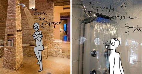Artist Shows How Ridiculous Rich Peoples Showers Are By Doodling On