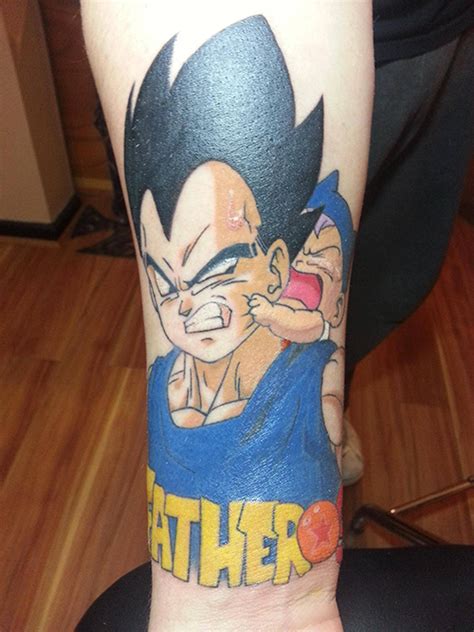 The biggest gallery of dragon ball z tattoos and sleeves, with a great character selection from goku to shenron and even the dragon balls themselves. Dragon Ball Tattoos - Vegeta | The Dao of Dragon Ball