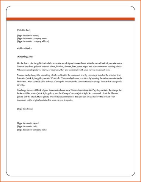 microsoft word business letter template