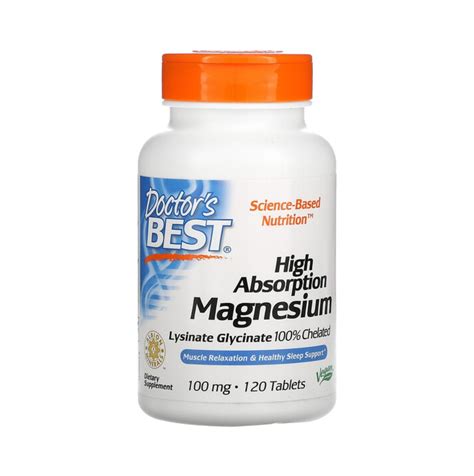 Doctors Best High Absorption Magnesium 100mg 120 Tablets Ishop2love