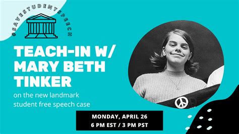 Advisory Student Activists Mary Beth Tinker Host Digital Teach In On