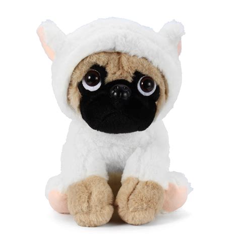 8 5colors Pug Soft Cotton Cuddly Toy In Fancy Dress Super Cute