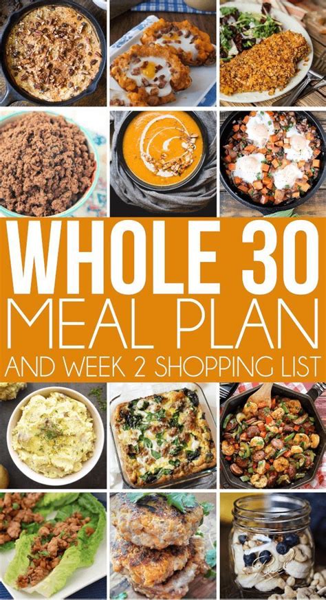 Whole 30 Meal Plan And Shopping List Once Youve Made It Through Week 1