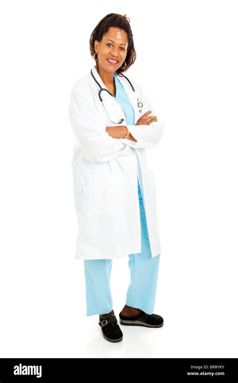 Beautiful African American Female Doctor In A Labcoat
