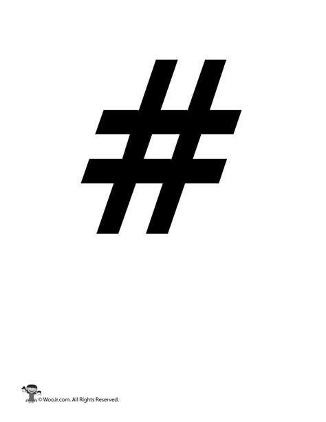 Template Free Printable Hashtag Sign Printable Templates