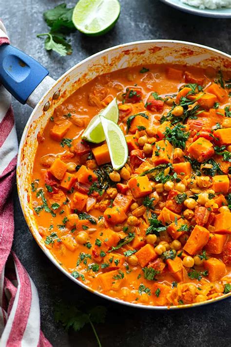 Red Thai Coconut Sweet Potato Chickpea Curry Recipe Cart
