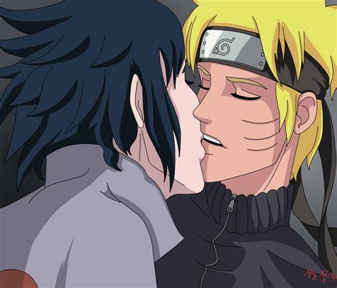 Naruto And Sasuke Kiss By Serisabibi On Deviantart