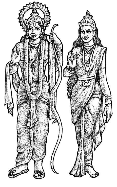 Free printable ram coloring pages. Lord Rama And Goddess Sita Sketch | Diwali colours ...