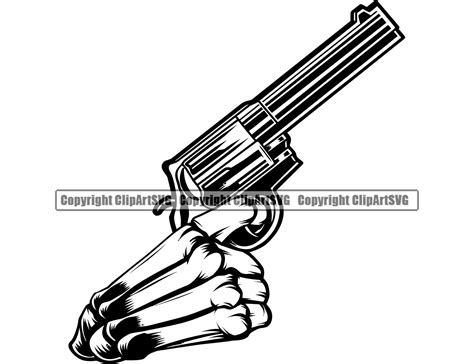 Skull Skeleton Hand Hold Holding Gun Pistol Automatic Grab Etsy Canada