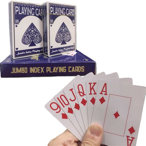 Buy Large Print Playing Cards For Seniors 2 Packs Jumbo Playing