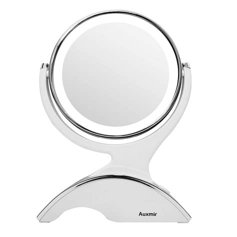 Auxmir Makeup Mirror With Light Double Sided 1x10x Magnifying Mirror 360° Rotating