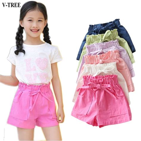 Summer Girls Shorts Candy Color Boardshorts Kids Cotton Children Pants