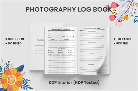 Photography Log Book Graphic By Taslimuddin · Creative Fabrica
