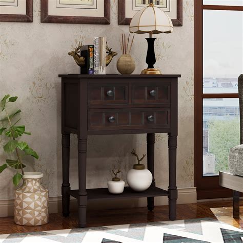 Jumper 24 Narrow Console Table Rustic Entryway Table Solid Wood