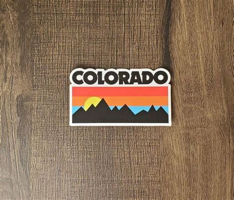Colorado Mountain Sticker Colorado Vinyl Sticker Colorado Etsy