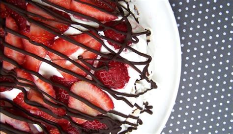 Strawberry And Chocolate Meringue Dessert Chocolate