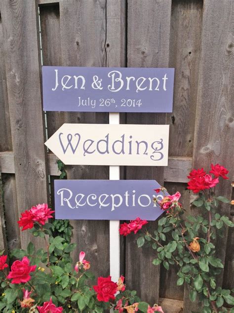 Custom Wedding Directional Sign Reception Ceremony 3 Signs Etsy