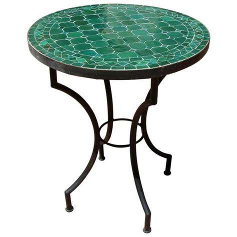 Moroccan Mosaic Emerald Green Tiles Bistro Table Moroccan Mosaic