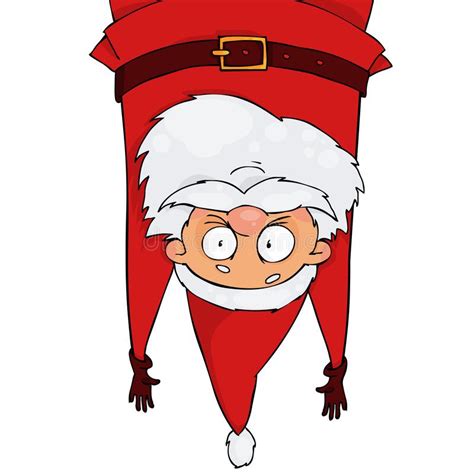 Santa Claus Hanging Upside Down Stock Vector - Illustration of upside ...
