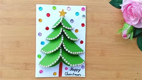 Overlap the paper has appeared in the guide above. DIY Christmas cards/Handmade Christmas Greeting cards/How ...