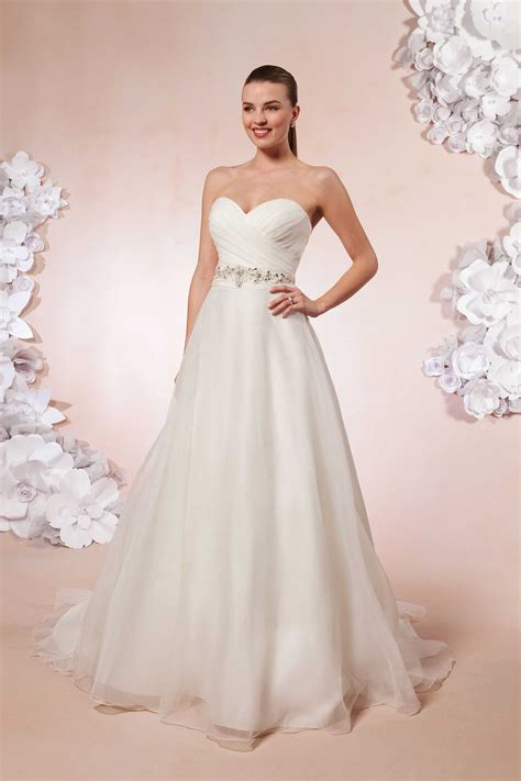 Style 5986 Pleated Organza Sweetheart Neckline Gown Sweetheart Gowns