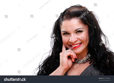 Beautiful Mature Mexican Business Woman Wearing Foto Stock 107187086