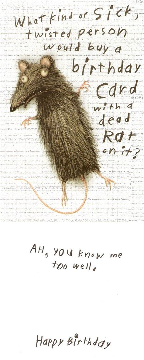 Blank Cards Rat Greeting Card Year Of The Rat Funny Rat Birthday Card