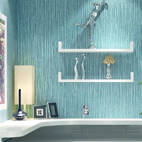 Mediterranean Style Blue Vertical Stripes 3d Wallpaper Modern Living