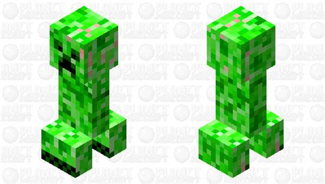 Bright Green Creeper Minecraft Mob Skin