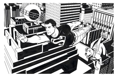 Superboy And Krypto By Chris Sprouse In Edward Gulanes Original Art