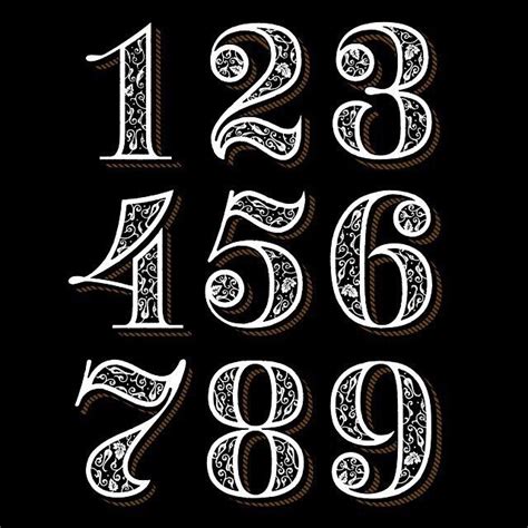 Numbers Set By Gingermonkey Handlettering Lettering Typography
