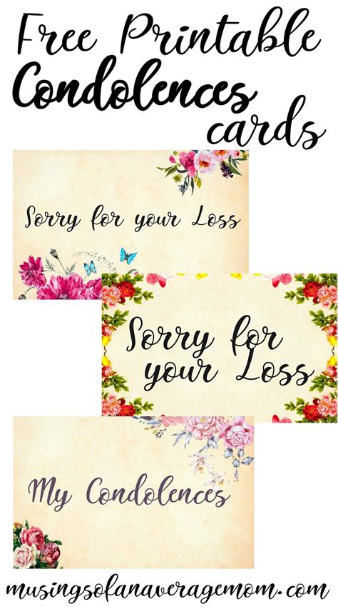 Condolences sympathy card floral lily bouquet and lettering. Sorry For Your Loss Printable Cards - Mryn Ism