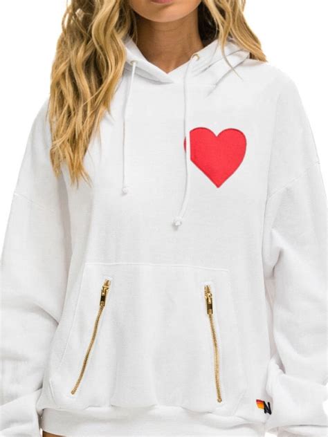 Heart Stich Pullover Hoodie Aviator Nation Heart Stich Hoodie