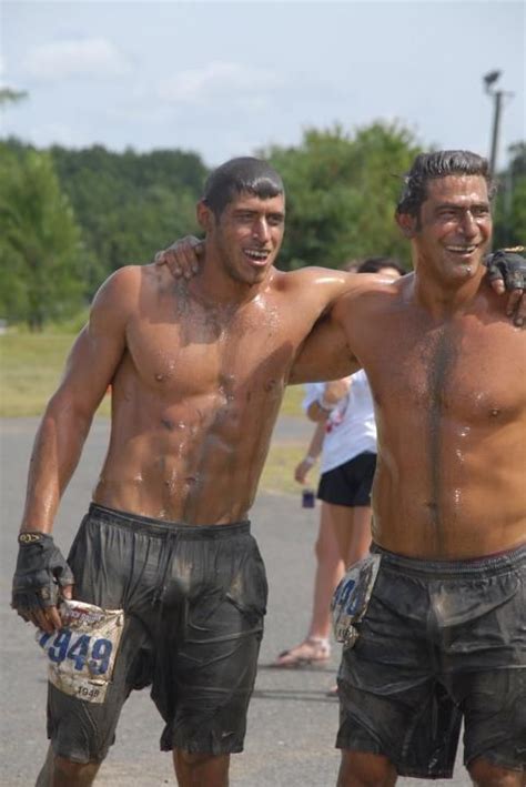 brotherly love hot sexy muddy guys very nice bulges muscular men mud run mud run