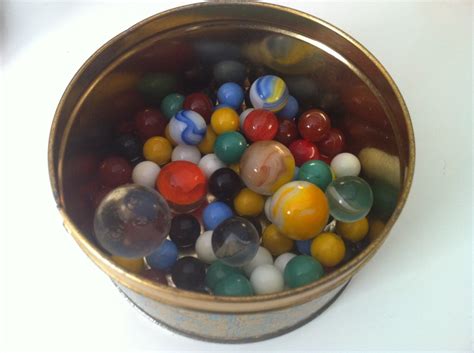 Vintage Tin Of Marbles Collectors Weekly