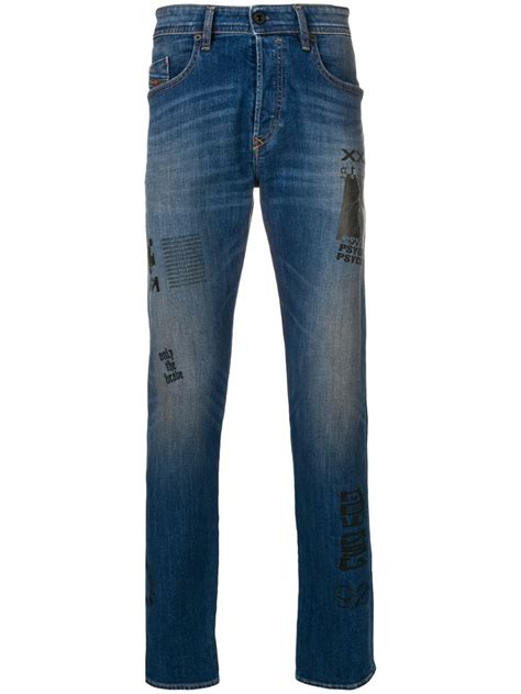 Diesel Tapered Loose Fit Jeans Blue Modesens