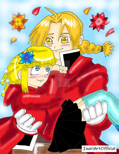 Inari Chan X Edward Elric In His Arms By Inari Fantasy Art On