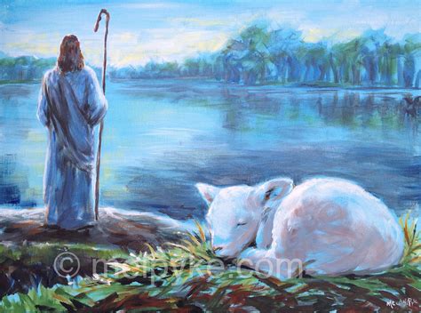 Melani Pyke Work Zoom Rest In The Lord Psalm 23 Painting With