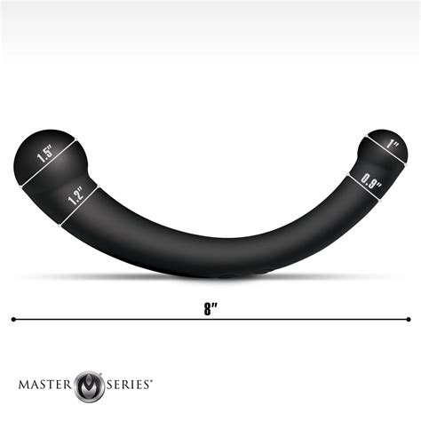 vibra crescent silicone dual ended dildo groove