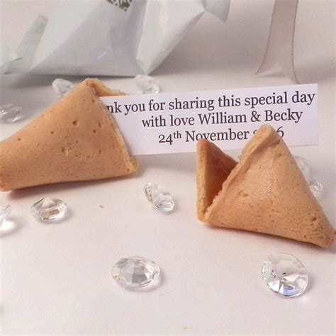 150 Personalised Wedding Fortune Cookie Wedding Favours By Bunting