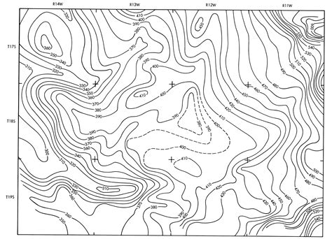 Contour Lines On A Map Island Of Hawaii Map