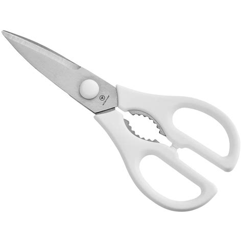 Wusthof 4 516 Stainless Steel All Purpose Kitchen Shears With White