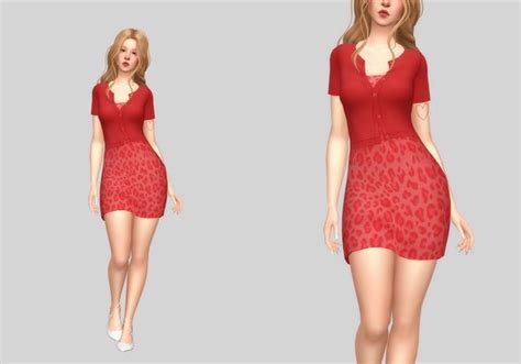 Cardigan Dress Casteru On Patreon In 2021 Sims 4 Dresses Dress